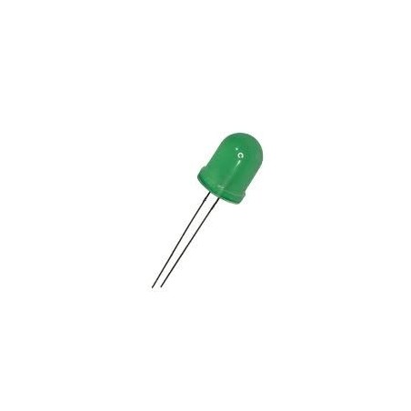 Led 10mm verde difuso 800mcd