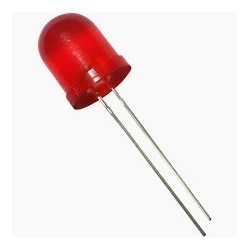 Led 10mm vermelho difuso 800mcd