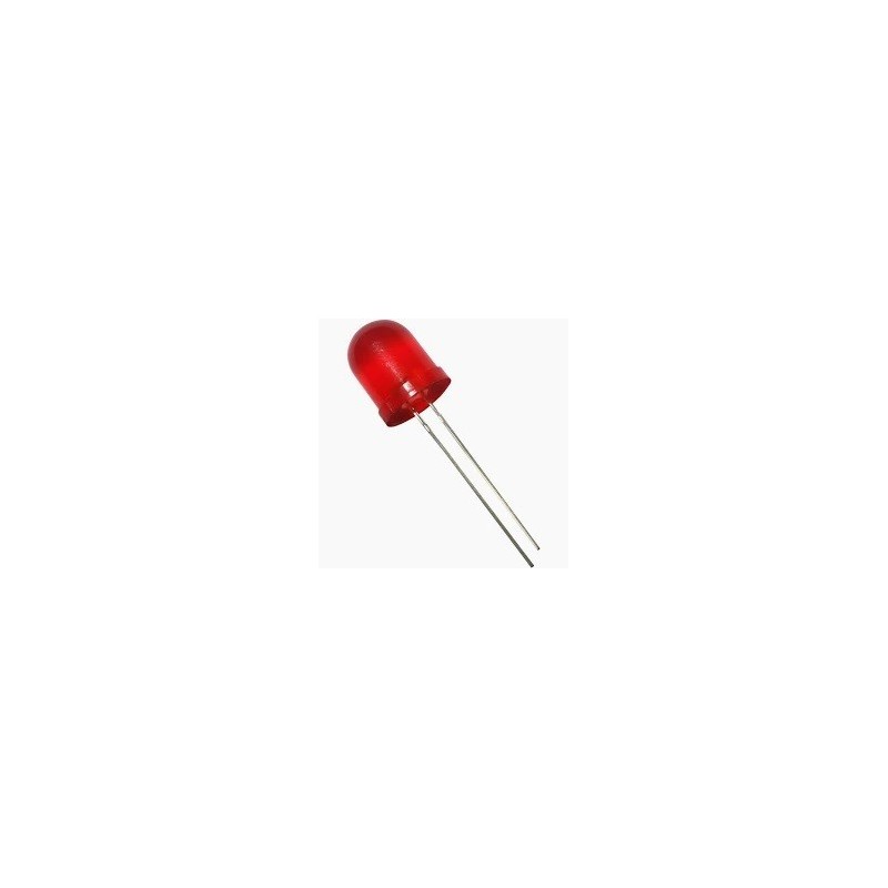Led 10mm vermelho difuso 800mcd