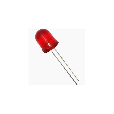 Led 10mm vermelho difuso 800mcd