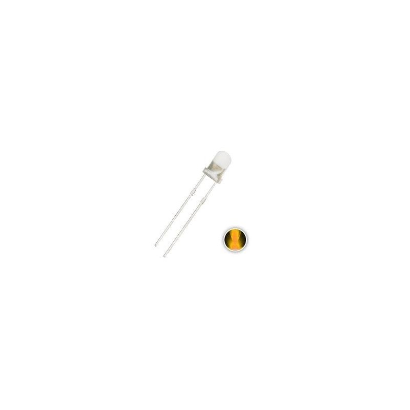 Led 3mm amarelo alto brilho 8000mcd