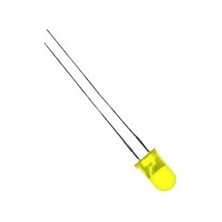 Led 3mm amarelo difuso 800mcd