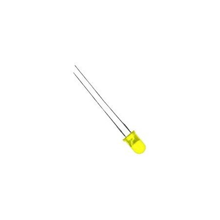 Led 3mm amarelo difuso 800mcd