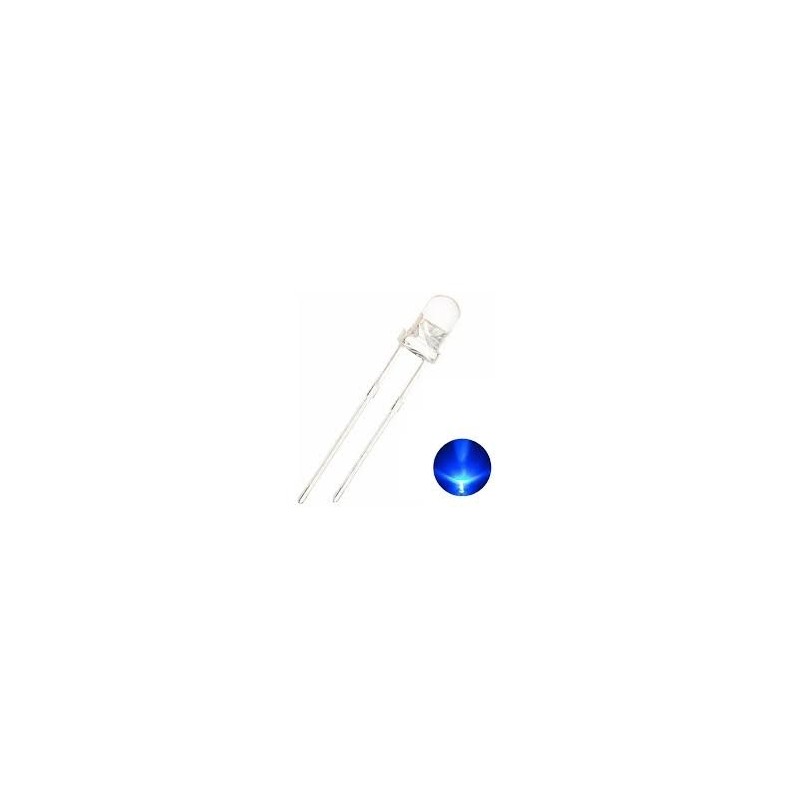 Led 3mm azul alto brilho 8000mcd