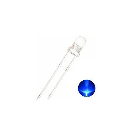 Led 3mm azul alto brilho 8000mcd