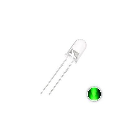 Led 3mm verde alto brilho 8000mcd