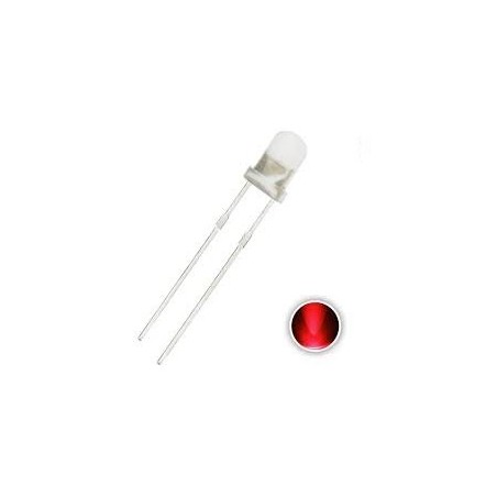 Led 3mm vermelho alto brilho 8000mcd