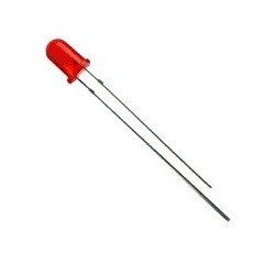 Led 3mm vermelho difuso 800mcd
