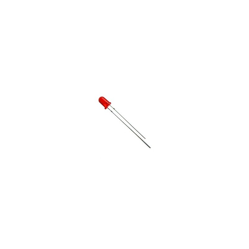 Led 3mm vermelho difuso 800mcd