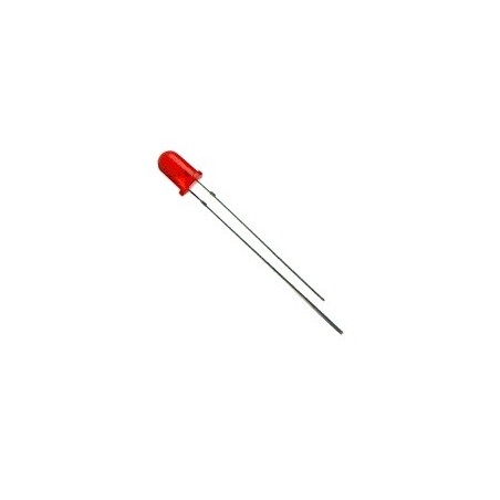 Led 3mm vermelho difuso 800mcd