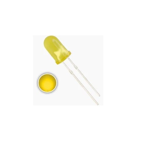 Led 5mm amarelo difuso 800mcd