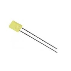 Led 5mm amarelo difuso retangular 800mcd