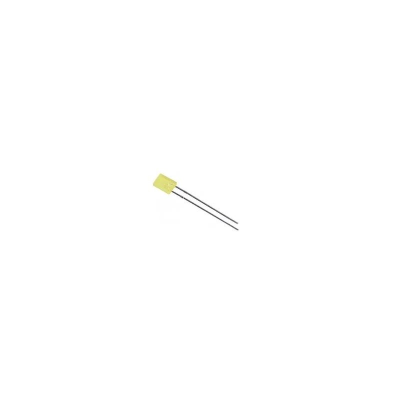 Led 5mm amarelo difuso retangular 800mcd