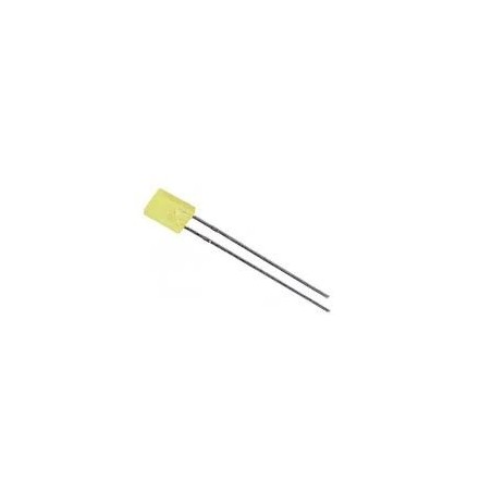 Led 5mm amarelo difuso retangular 800mcd