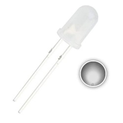 Led 5mm branco frio difuso 5000mcd