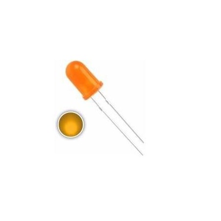 Led 5mm laranja difuso 800mcd
