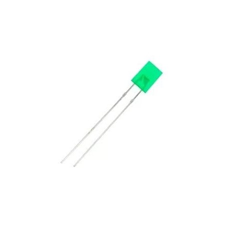 Led 5mm verde difuso retangular 800mcd