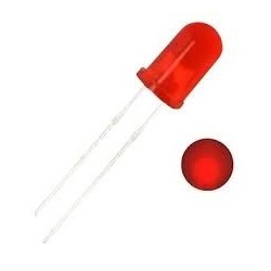 Led 5mm vermelho difuso 800mcd