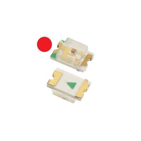Led vermelho smd 0805  2x1,25mm