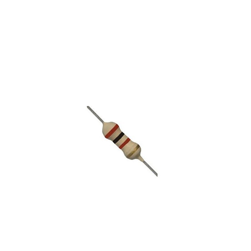Resistor 2K 1/2w 5% - Vermelho preto vermelho dourado Resistor 2K 1/2w 5% - Vermelho preto vermelho dourado
