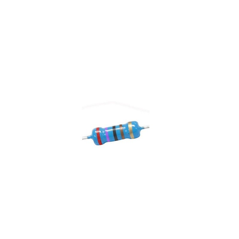 Resistor 2K7 1/2w 1% precisão - Vermelho roxo preto marrom