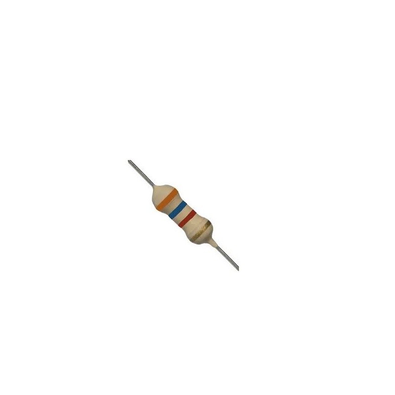 Resistor 3K6 1/2w 5% - Laranja azul vermelho dourado Resistor 3K6 1/2w 5% - Laranja azul vermelho dourado