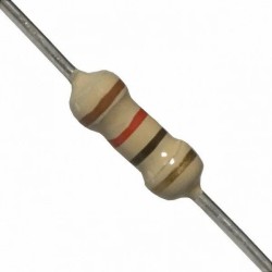 Resistor 12R 1/4w 5% - Marrom vermelho preto dourado