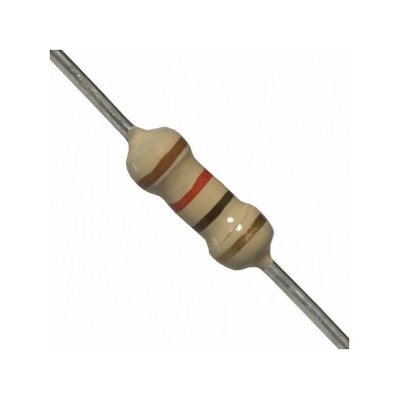 Resistor 12R 1/4w 5% - Marrom vermelho preto dourado Resistor 12R 1/4w 5% - Marrom vermelho preto dourado