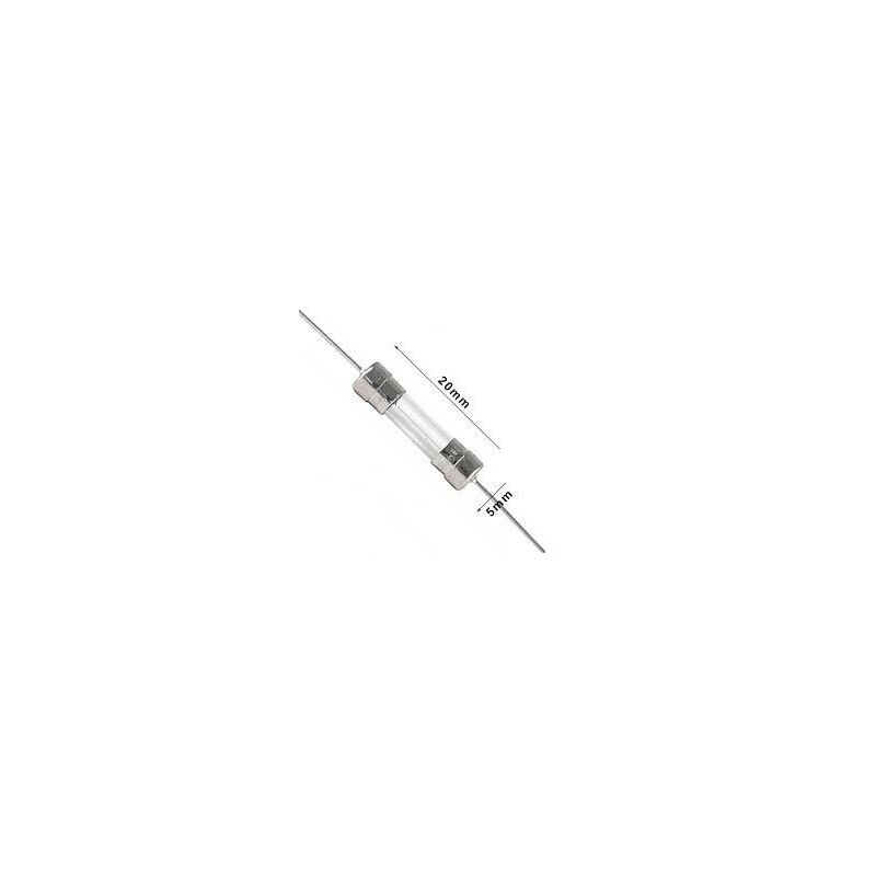 Fusivel vidro 2A 5x20mm (20AG) axial c/terminal