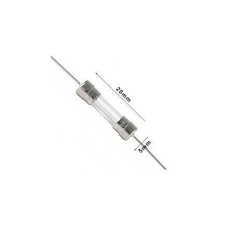 Fusivel vidro 3A 5x20mm (20AG) axial c/terminal