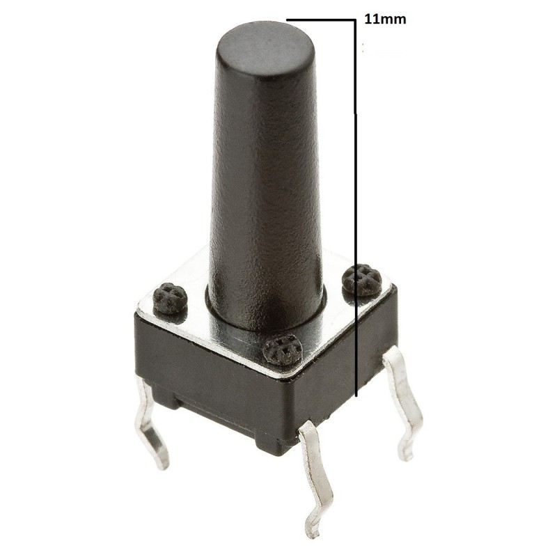 Chave tactil KFC-A06-6x6x11mm 4T 180º