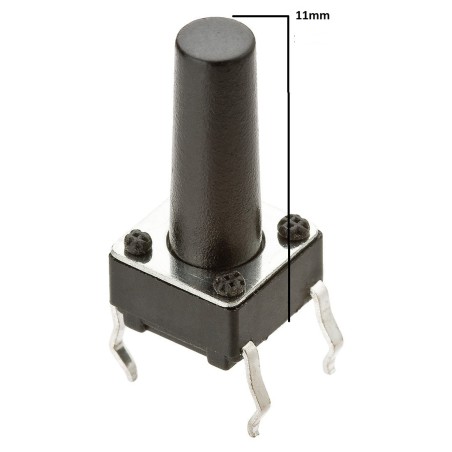 Chave tactil KFC-A06-6x6x11mm 4T 180º