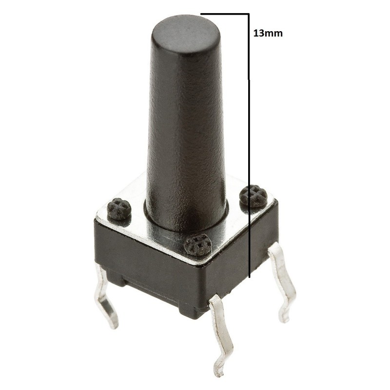 Chave tactil KFC-A06-6x6x13mm 4T 180º