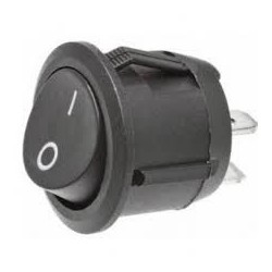 Chave gangorra KCD1-106-101 redonda 02 Posições 01 polo 2t preta