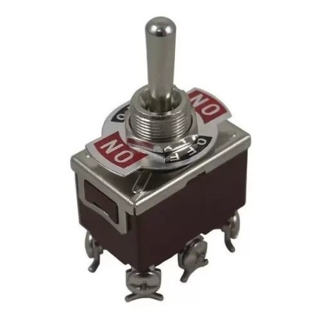 Chave alavanca 03 posições GANGORRA pulsante 02 polos 15A/250Vca