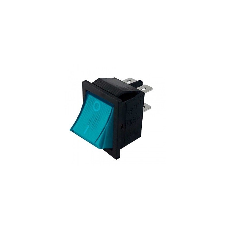 Chave gangorra KCD4 16A 250V~ 4T verde claro