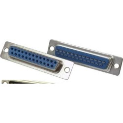 Conector DB25 femea solda fio