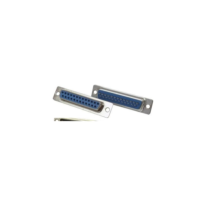Conector DB25 femea solda fio
