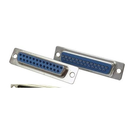Conector DB25 femea solda fio