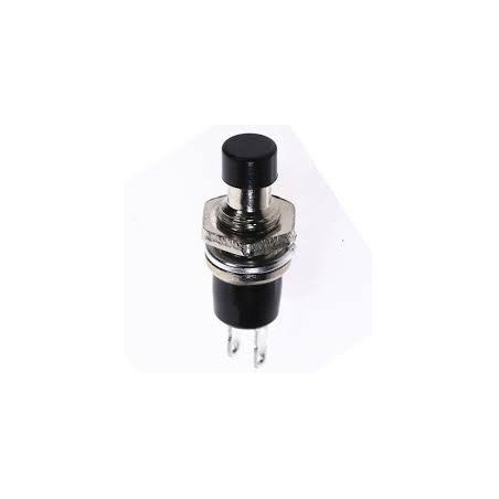 Chave push button NA preto 1A 250v