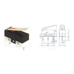 Chave micro switch KW10B-0058 2A C/Haste