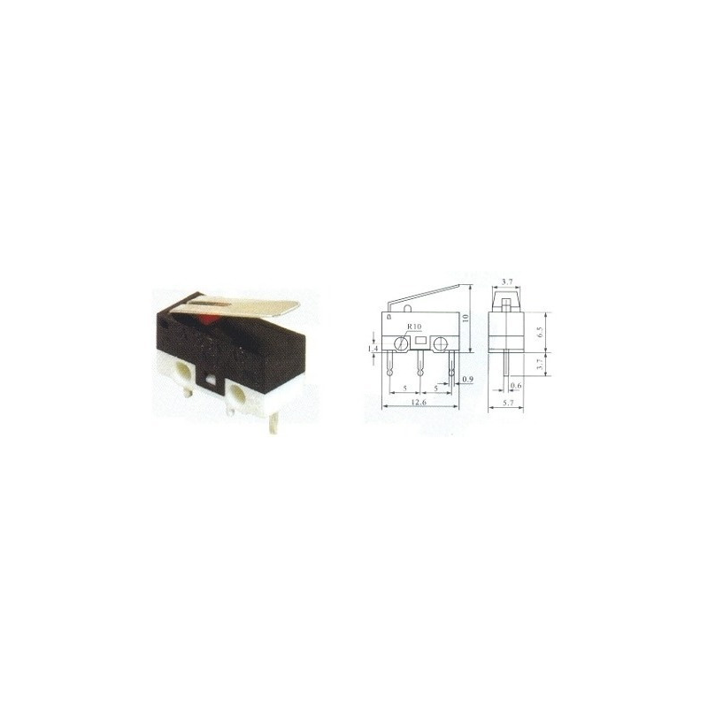 Chave micro switch KW10B-0058 2A C/Haste