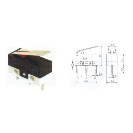Chave micro switch KW10B-0058 2A C/Haste