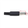 Plug P4 DC longo 3,1mm furo (3,1mm x 6,1mm x 14mm) cabo