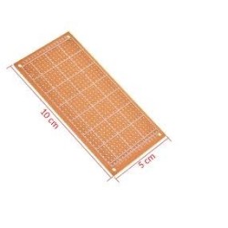 Placa fenolite 05x10cm ilhada