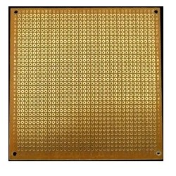 Placa de fenolite 10x10 ilhada 01 face