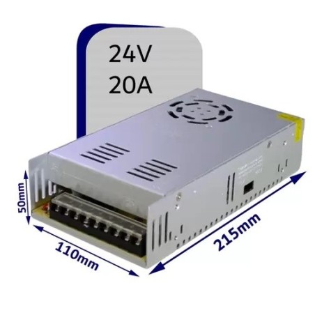 Fonte de alimentação 24V 20A 480W 110/220v - colmeia