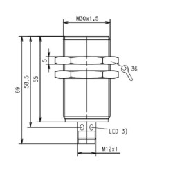 Sensor indutivo tubular 10mm 2 fios - 3RG4014-3AG01-PF PEPPERL+FUCHS