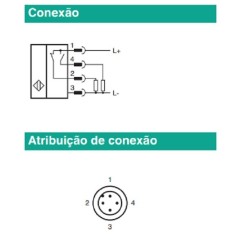 Sensor indutivo tubular 10mm 4 PINOS - NBB10-30GM60-A2-V1