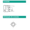 Sensor indutivo tubular 10mm 4 PINOS - NBB10-30GM60-A2-V1